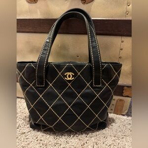 Chanel Wild Stitch leather tote